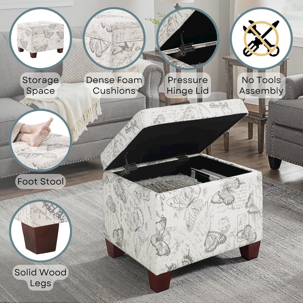 Madison Storage Ottoman. Picture 4