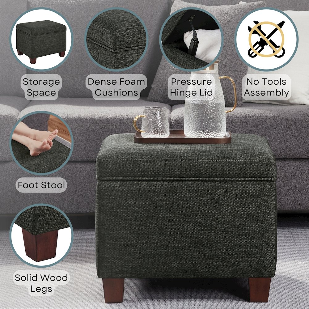 Madison Storage Ottoman. Picture 4