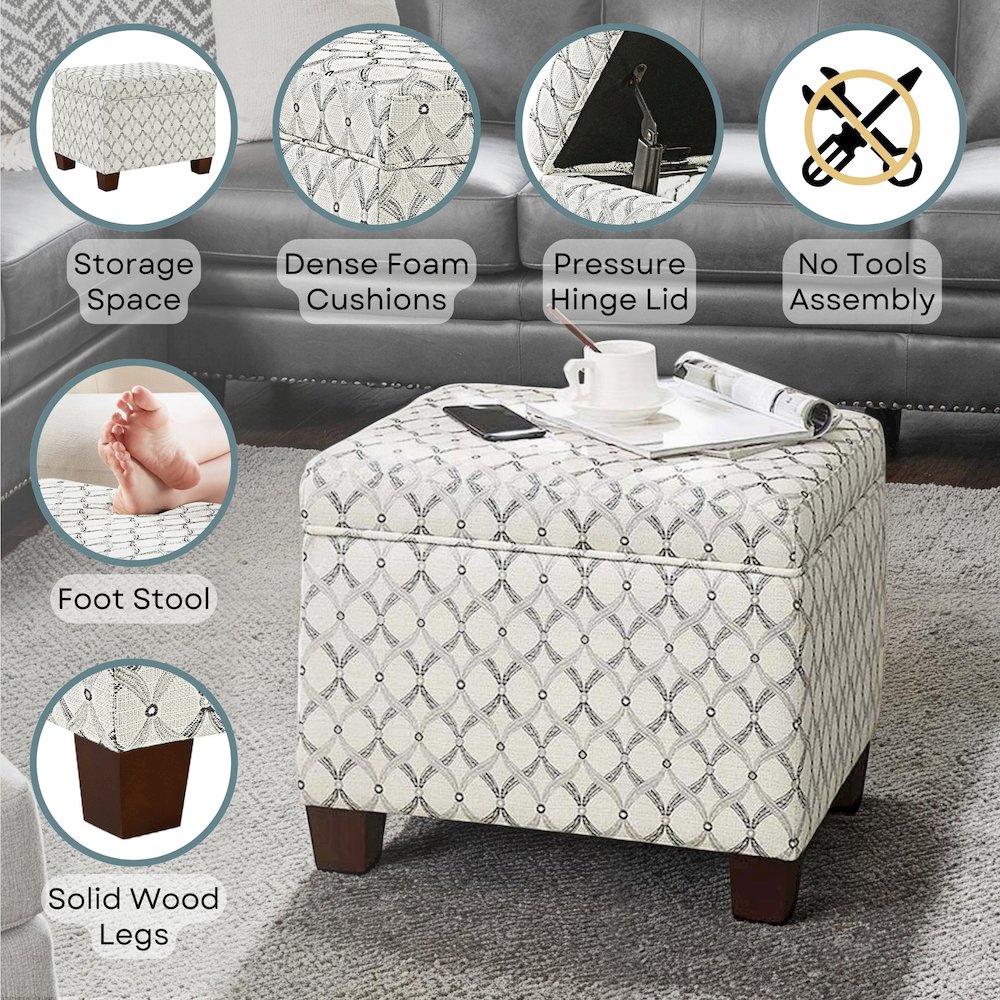 Madison Storage Ottoman. Picture 4