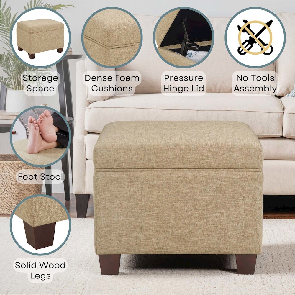 Madison Storage Ottoman. Picture 4