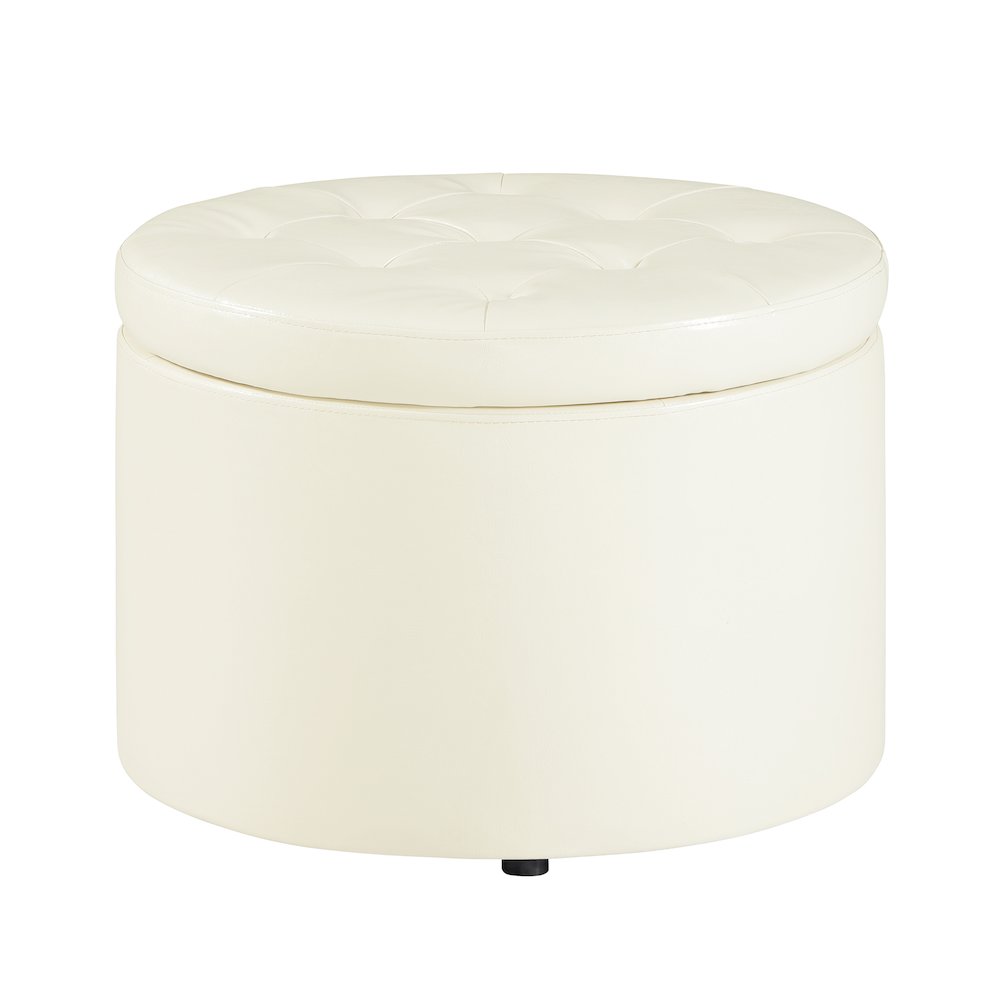 Designs4Comfort Round Shoe Ottoman. Picture 1
