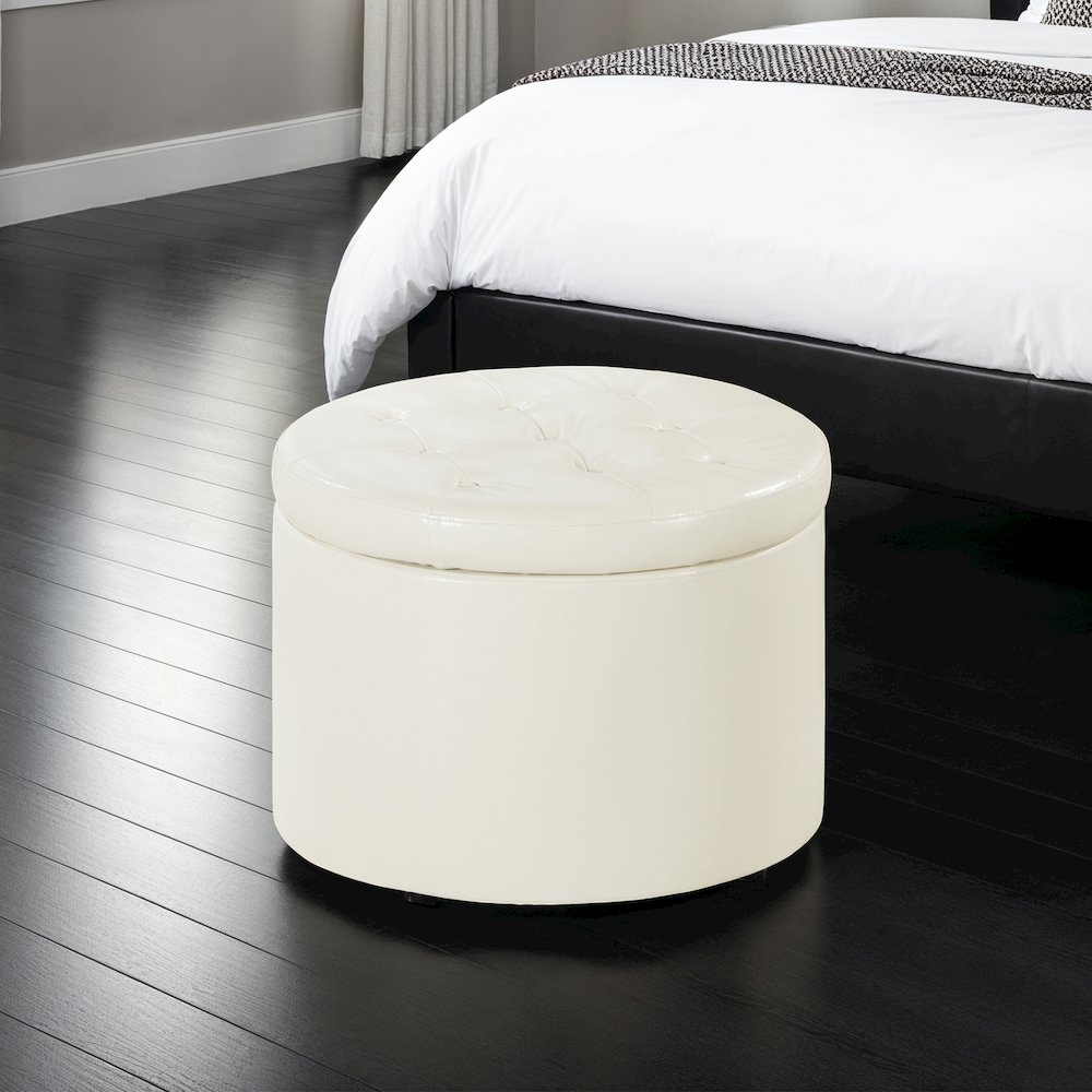 Designs4Comfort Round Shoe Ottoman. Picture 2
