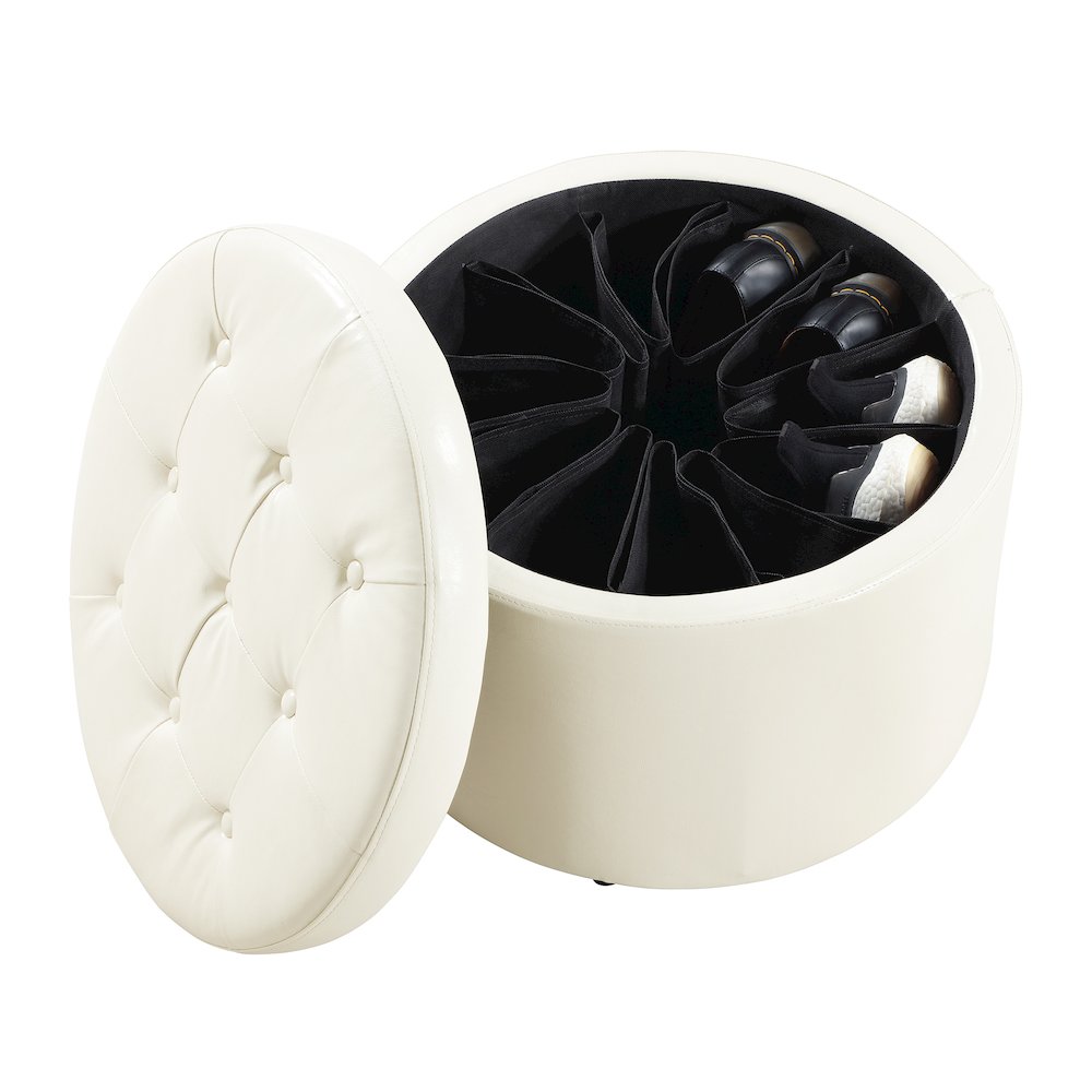 Designs4Comfort Round Shoe Ottoman. Picture 3