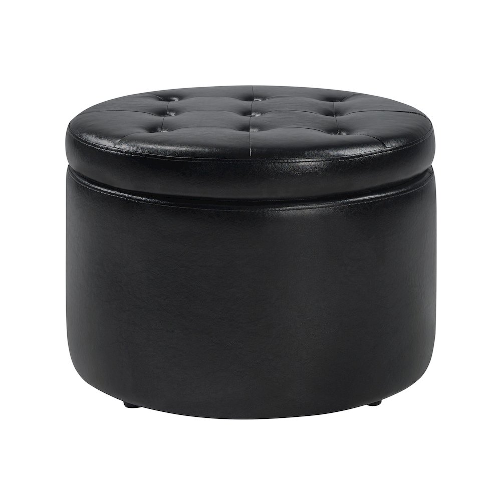Designs4Comfort Round Shoe Ottoman. Picture 1