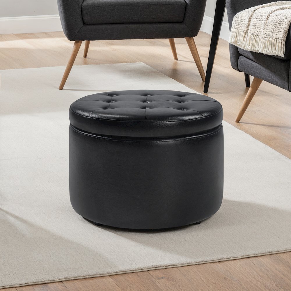 Designs4Comfort Round Shoe Ottoman. Picture 2