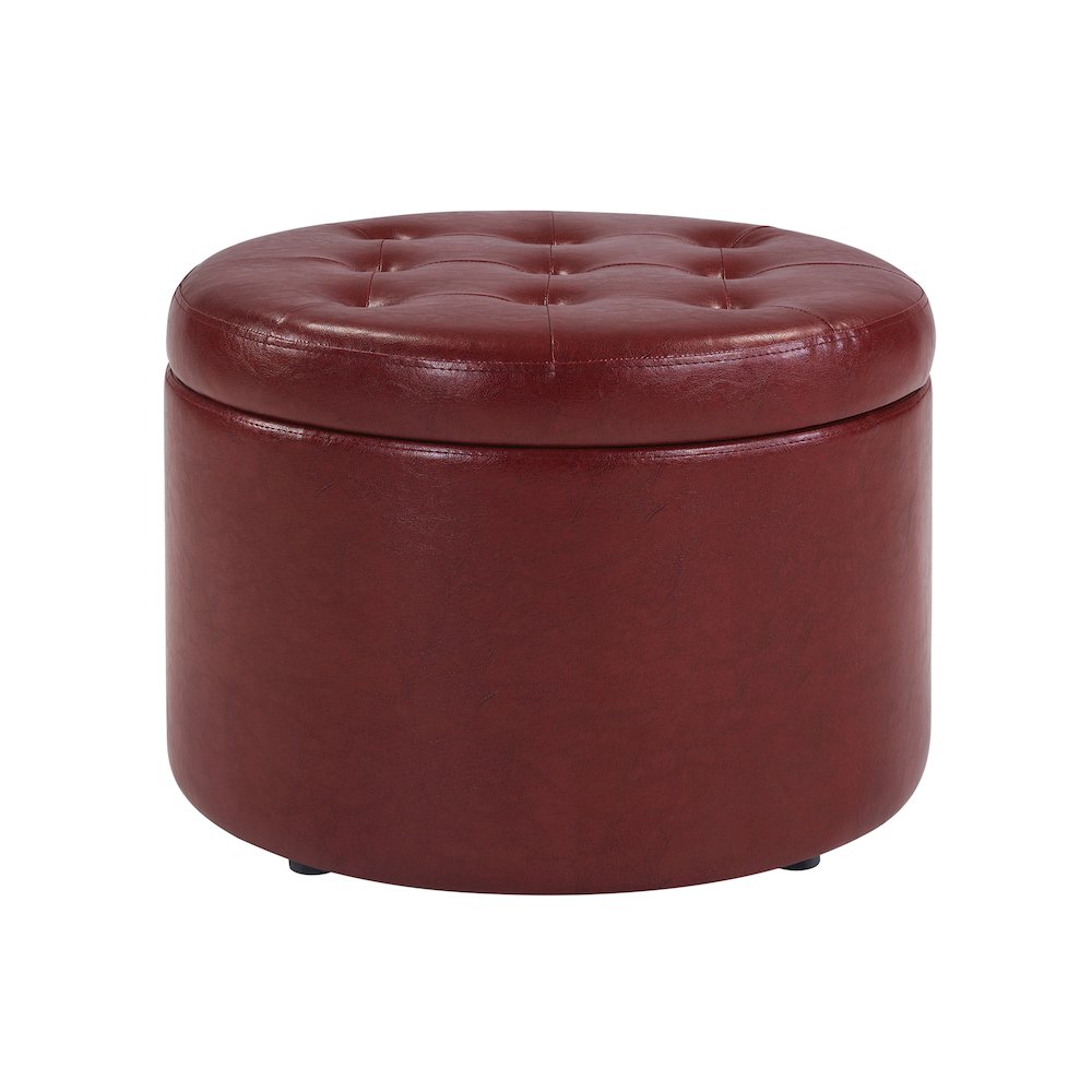 Designs4Comfort Round Shoe Ottoman. Picture 1