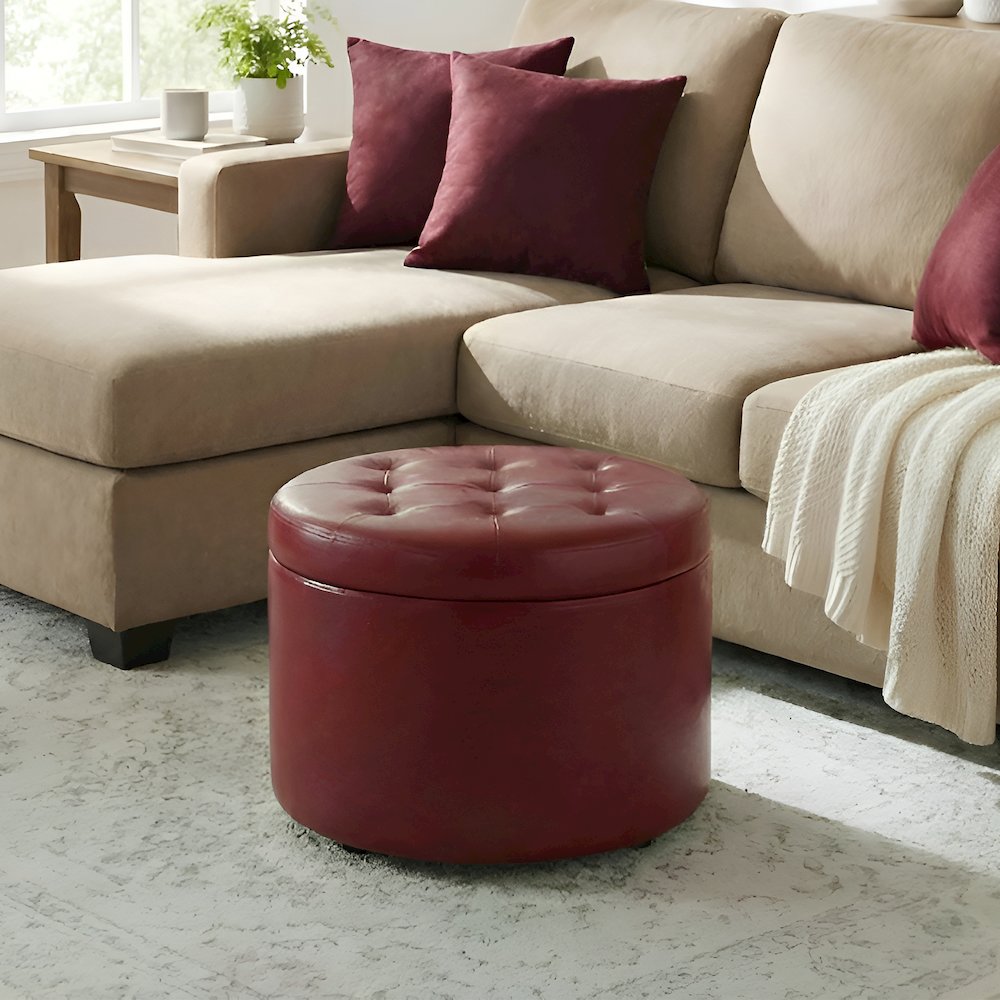 Designs4Comfort Round Shoe Ottoman. Picture 2