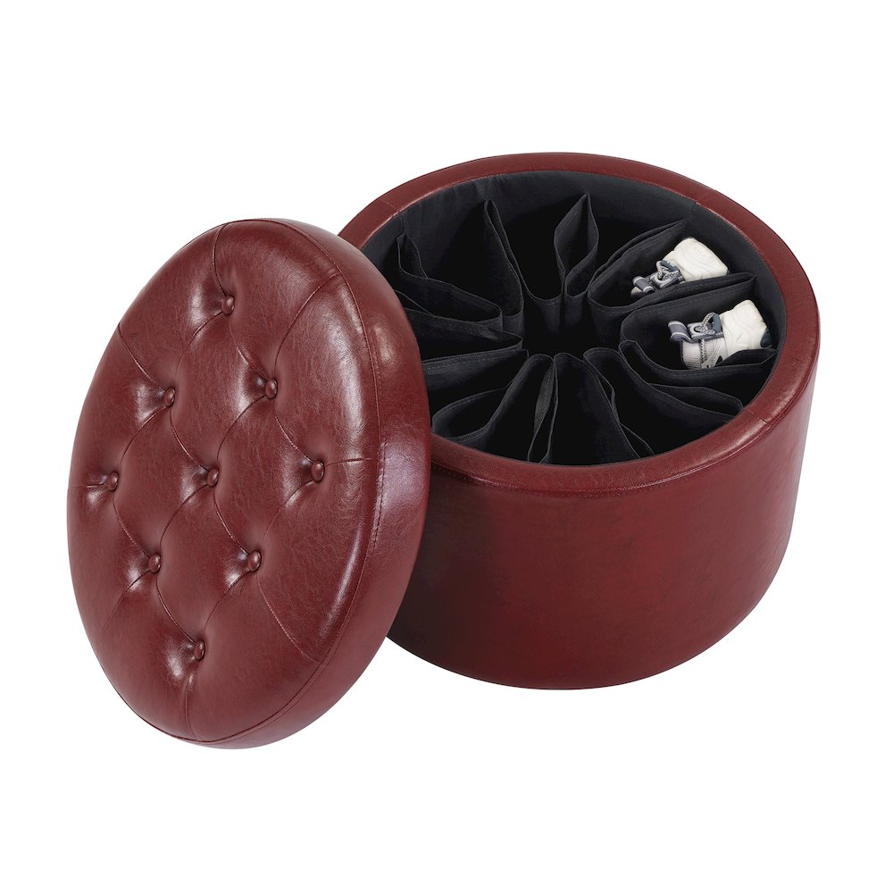 Designs4Comfort Round Shoe Ottoman. Picture 3