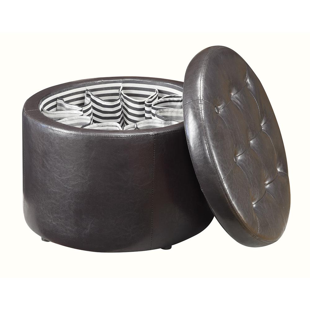 Designs4Comfort Round Shoe Ottoman. Picture 4