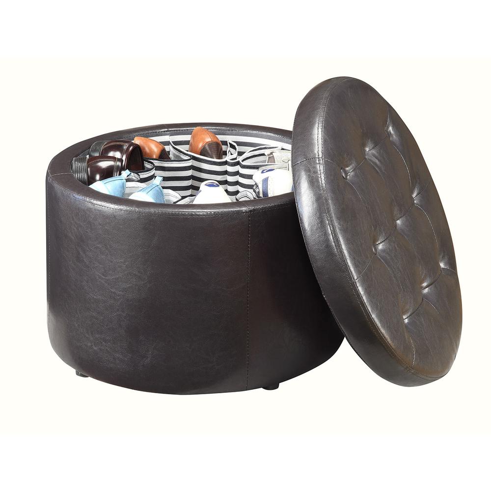 Designs4Comfort Round Shoe Ottoman. Picture 3