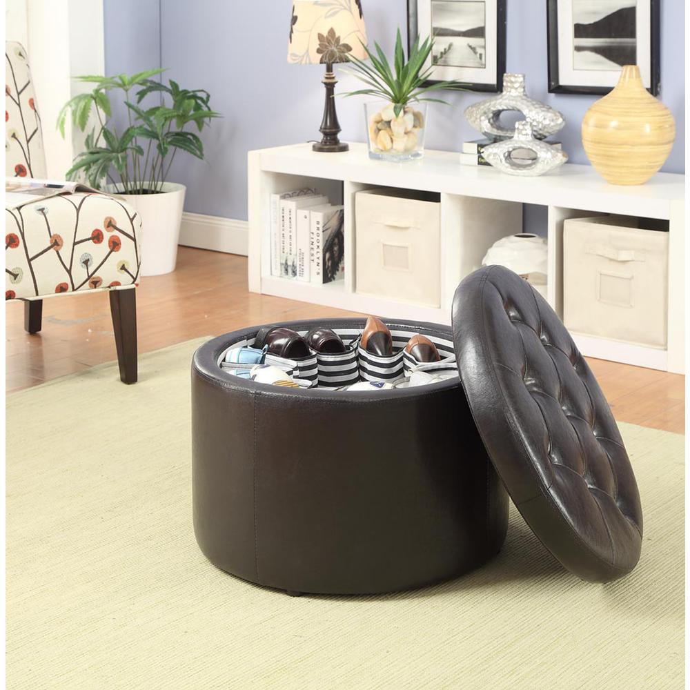 Designs4Comfort Round Shoe Ottoman. Picture 2