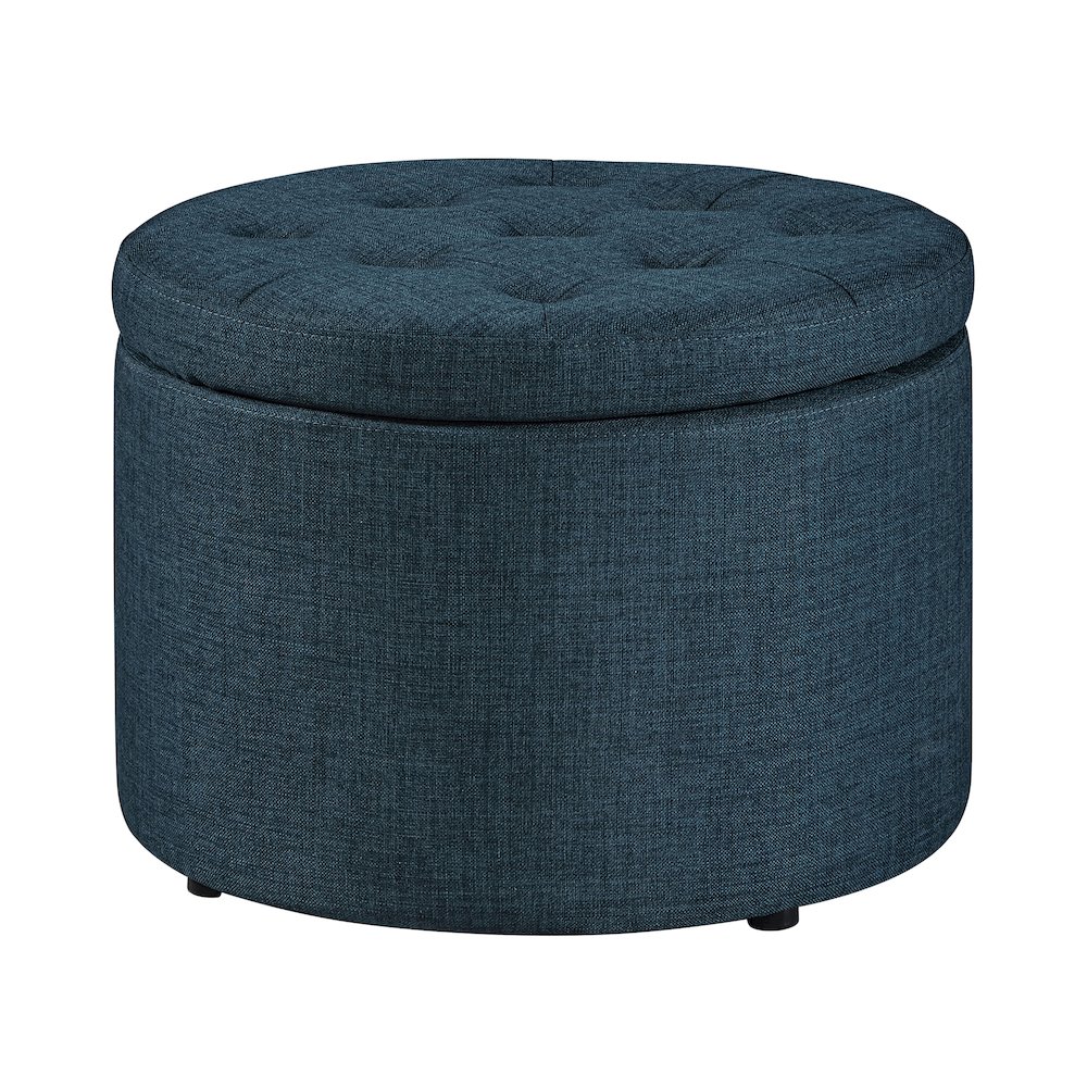 Designs4Comfort Round Shoe Storage Ottoman. Picture 1