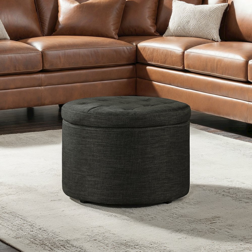 Designs4Comfort Round Shoe Ottoman. Picture 2
