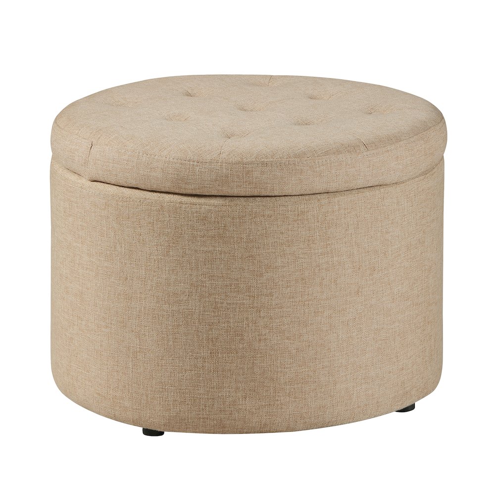 Designs4Comfort Round Shoe Ottoman. Picture 1