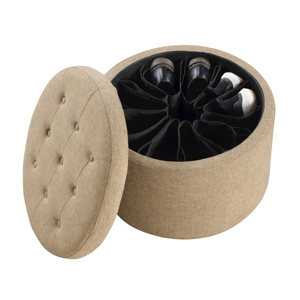 Designs4Comfort Round Shoe Ottoman. Picture 3