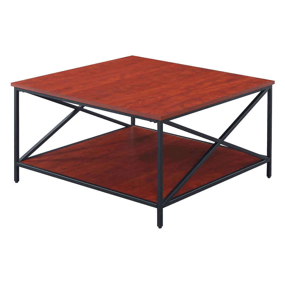 Tucson Metal Square Coffee Table with Shelf. Picture 1