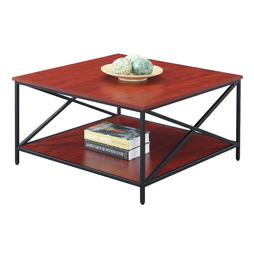 Tucson Metal Square Coffee Table with Shelf. Picture 3