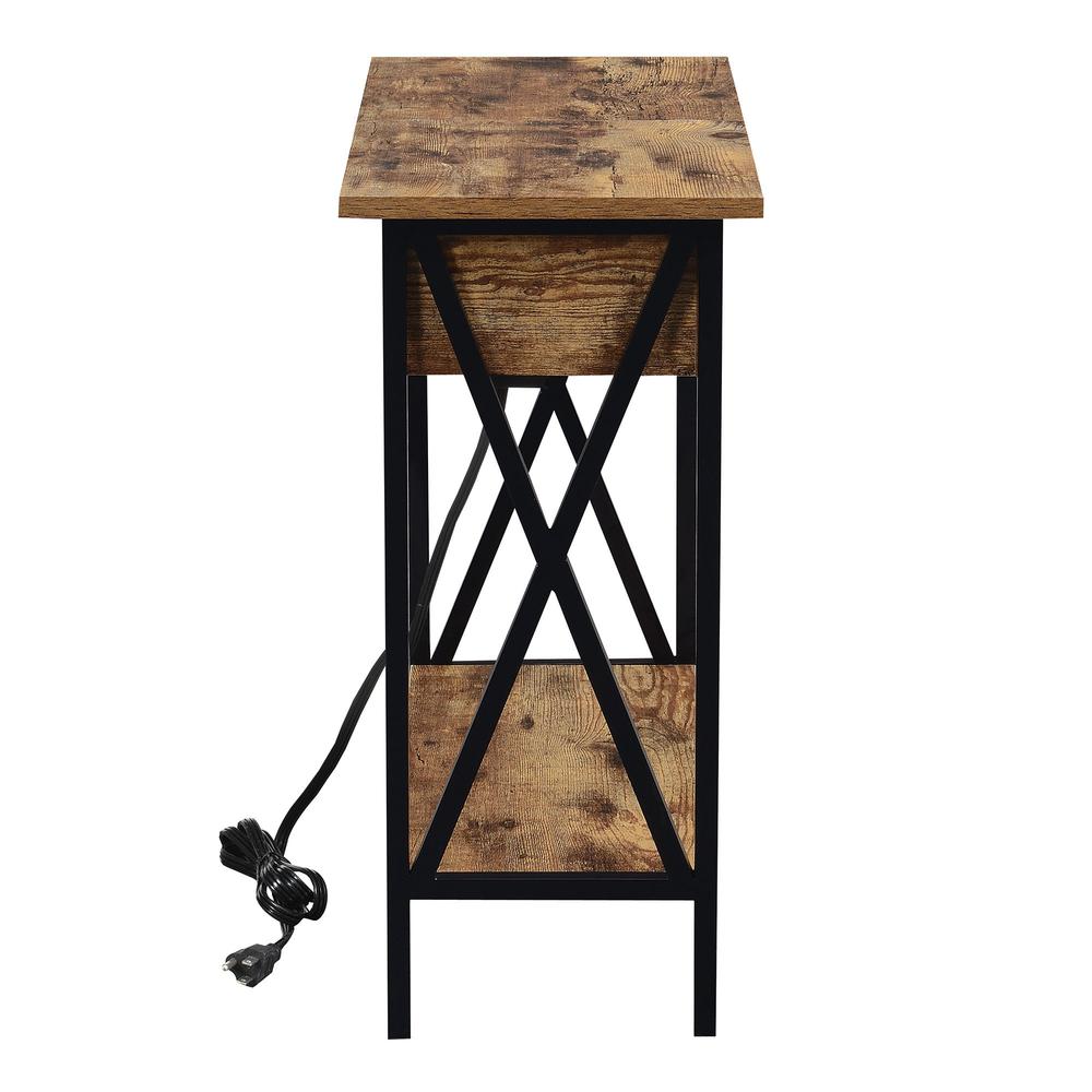 Tucson Flip Top End Table with Charging Station and Shelf. Picture 3