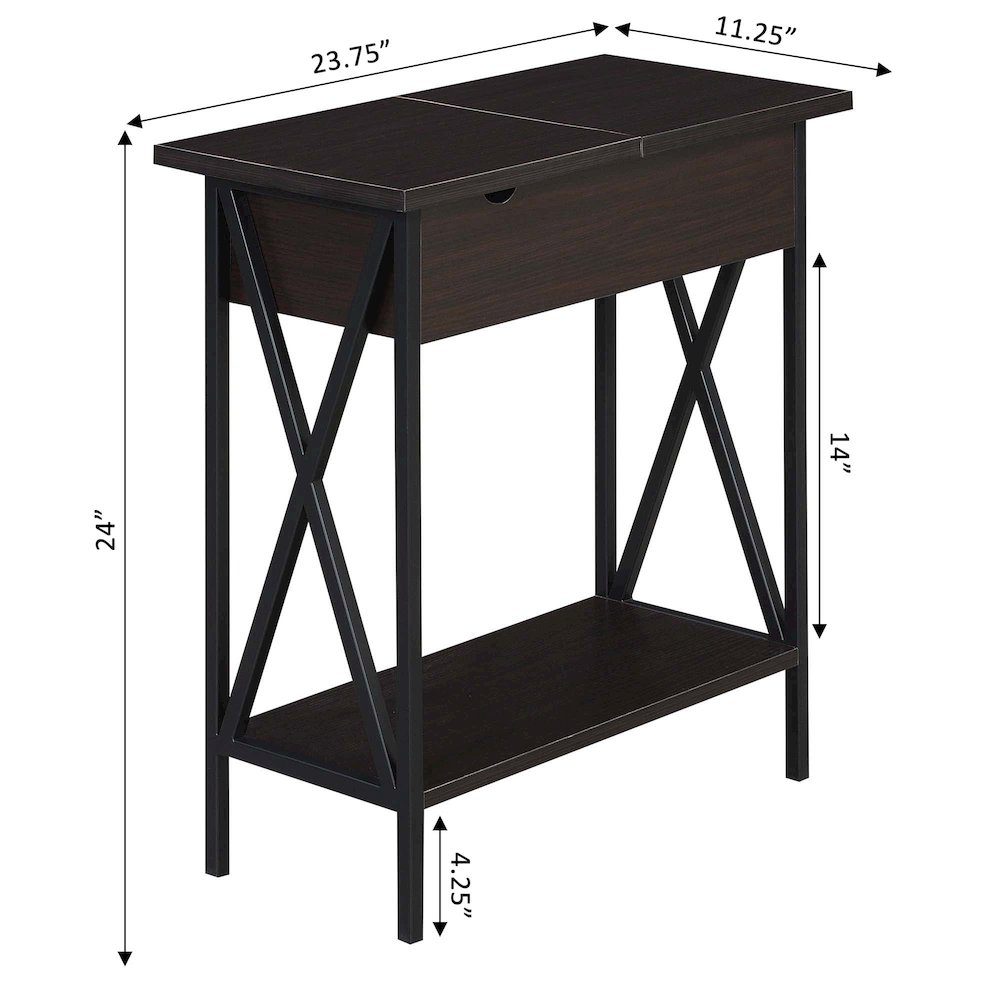Tucson Flip Top End Table with Charging Station. Picture 7