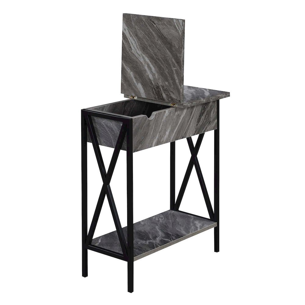 Tucson Flip Top End Table with Charging Station. Picture 4