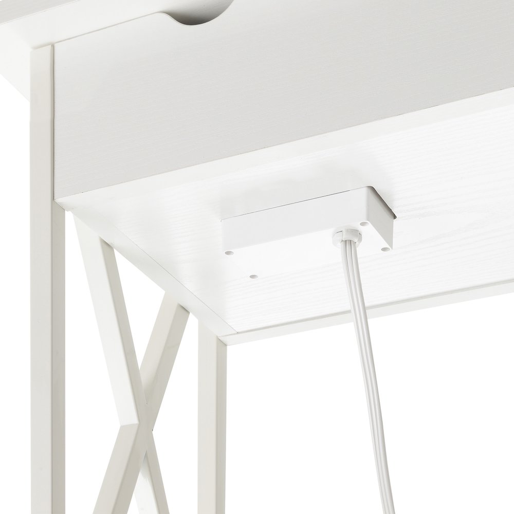 Tucson Flip Top End Table with Charging Station and Shelf. Picture 6