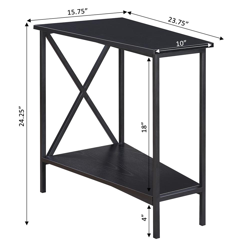 Tucson Wedge End Table with Shelf. Picture 3