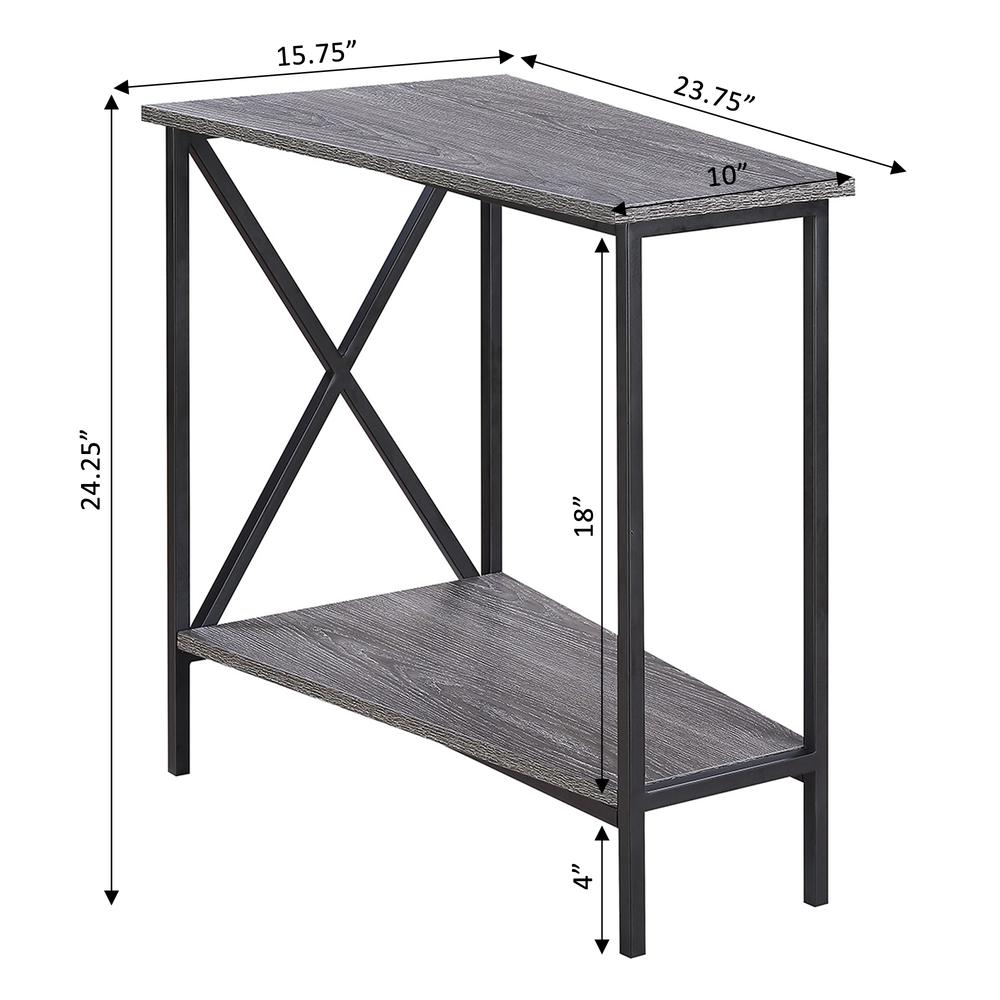Tucson Wedge End Table with Shelf. Picture 4
