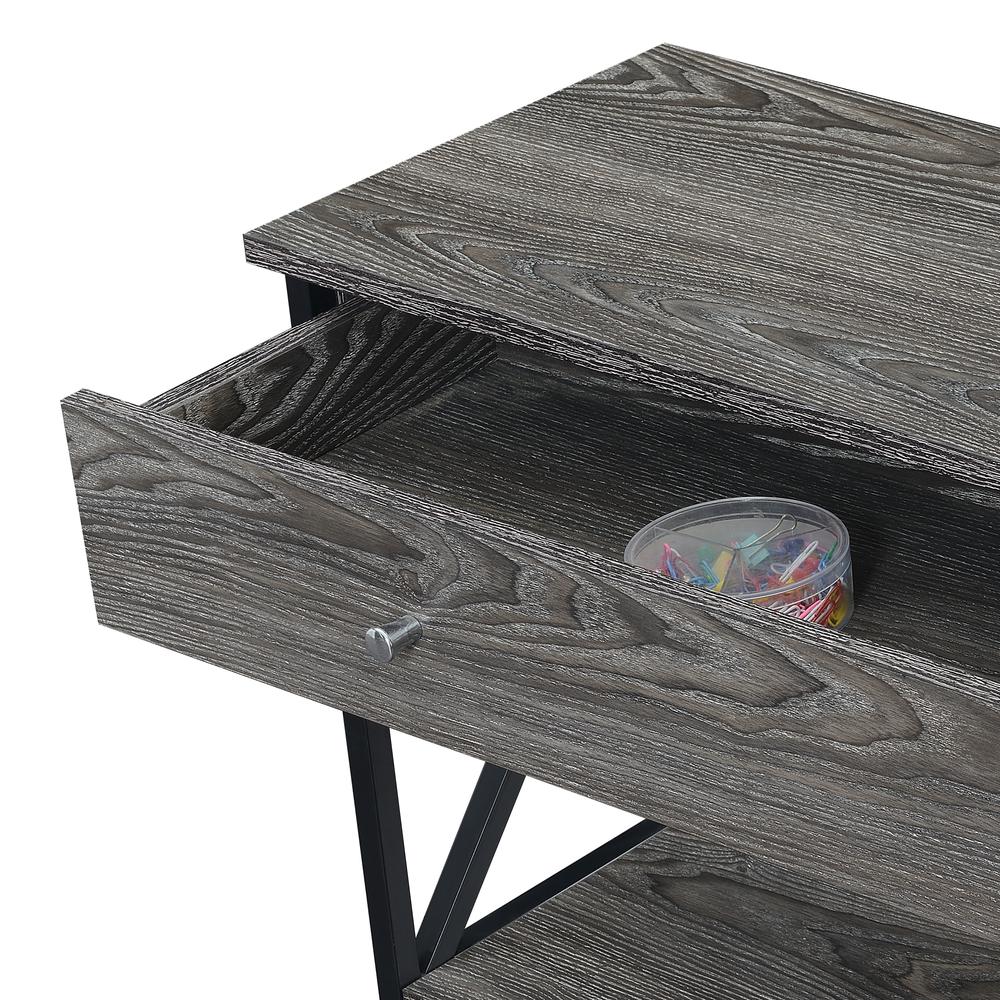 Tucson 1 Drawer Console Table, Weathered Gray/Black. Picture 3