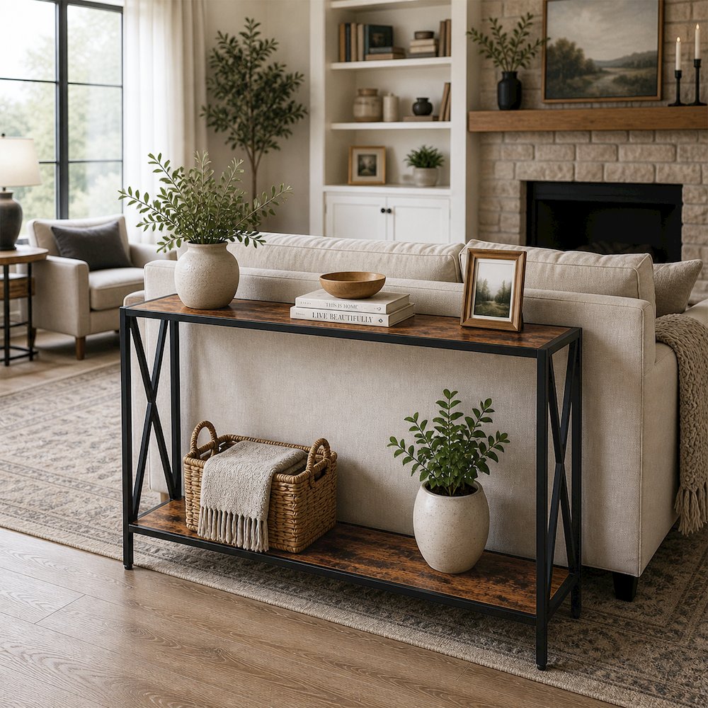 Tucson Console Table with Shelf. Picture 2