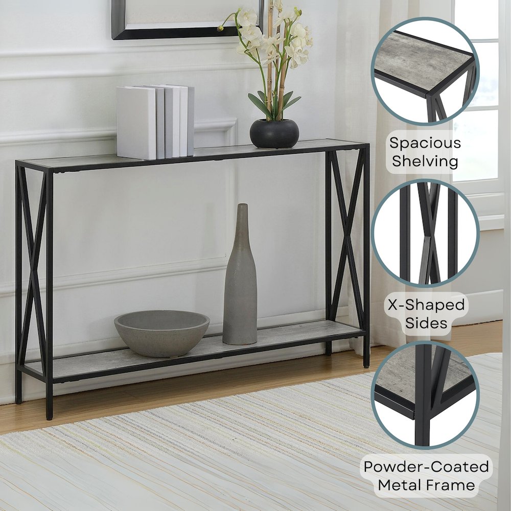 Tucson Console Table with Shelf. Picture 4