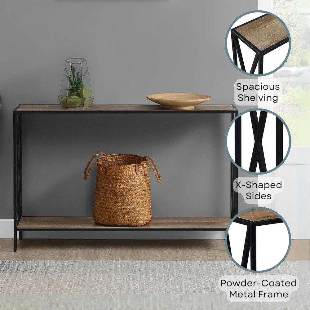 Tucson Console Table with Shelf. Picture 4