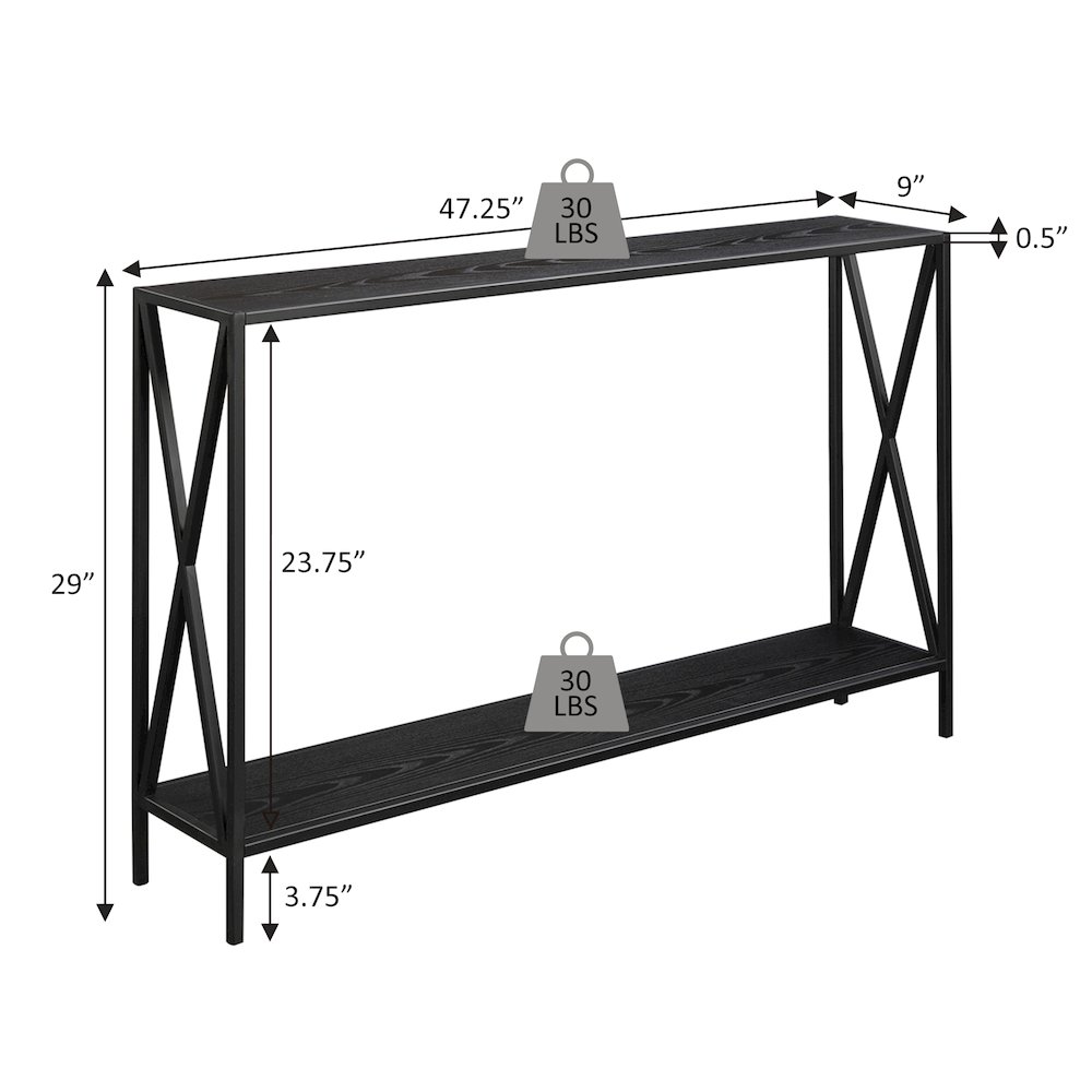 Tucson Console Table with Shelf. Picture 5