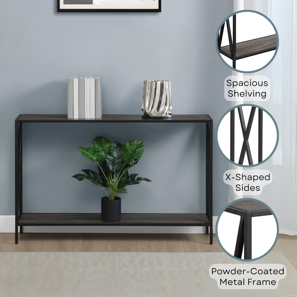 Tucson Console Table with Shelf. Picture 4