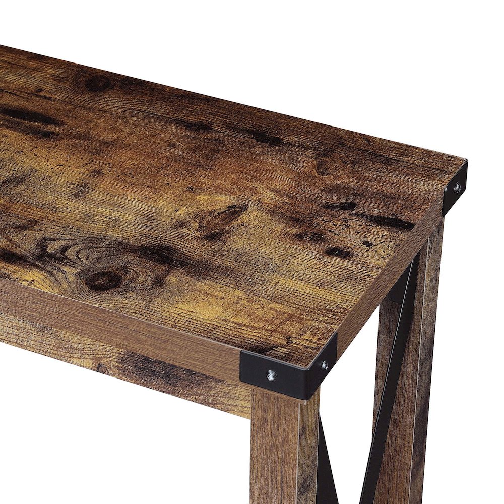 Durango Console Table, Barnwood/Black. Picture 4