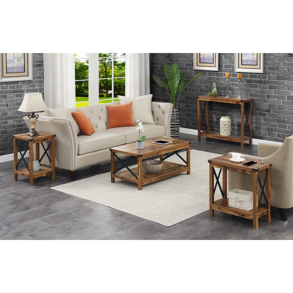Durango Console Table, Barnwood/Black. Picture 5