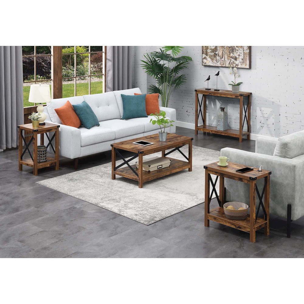Durango Console Table, Barnwood/Black. Picture 6