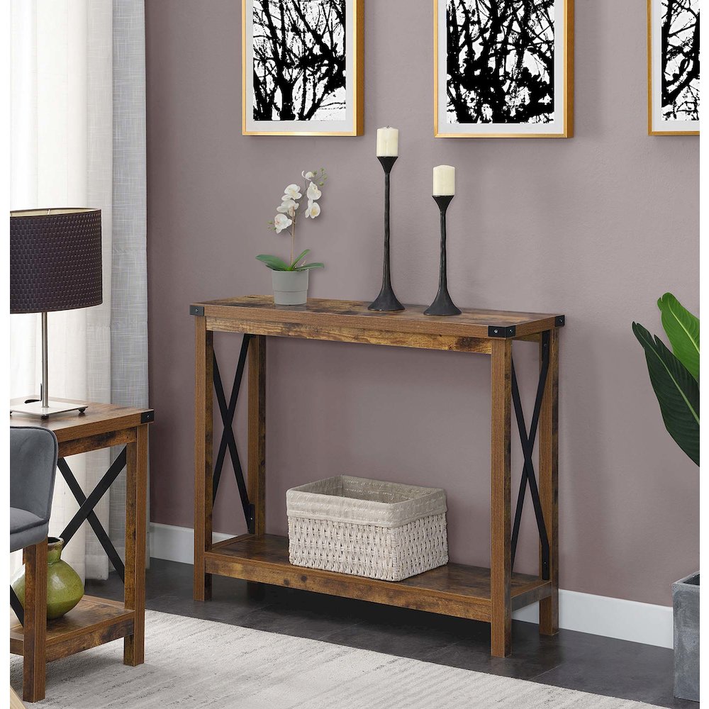 Durango Console Table, Barnwood/Black. Picture 2