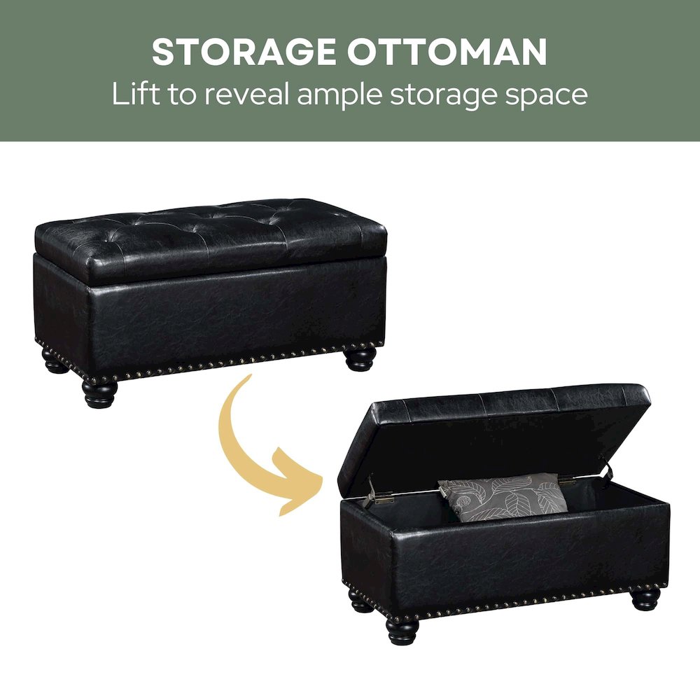 Designs4Comfort 7th Avenue Storage Ottoman Bench. Picture 6