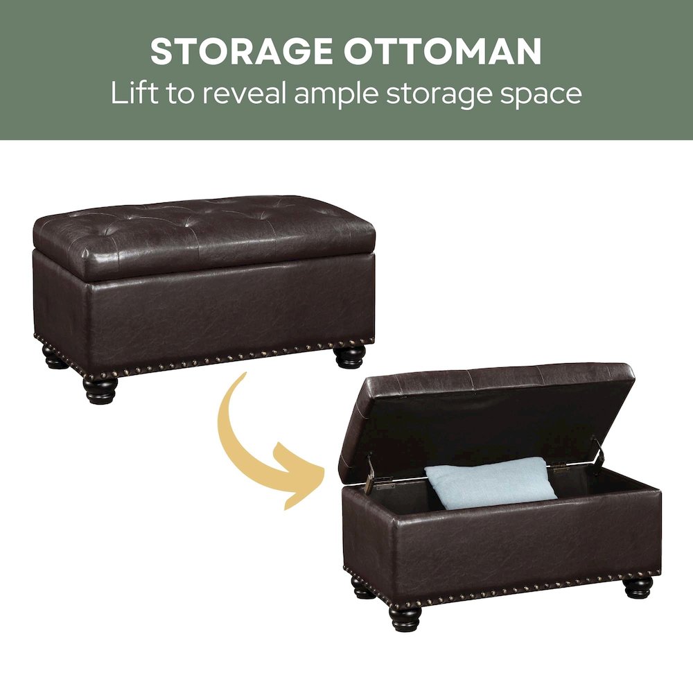 Designs4Comfort 7th Avenue Storage Ottoman Bench. Picture 6