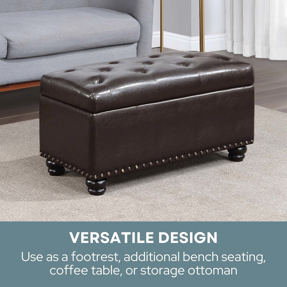 Designs4Comfort 7th Avenue Storage Ottoman Bench. Picture 5