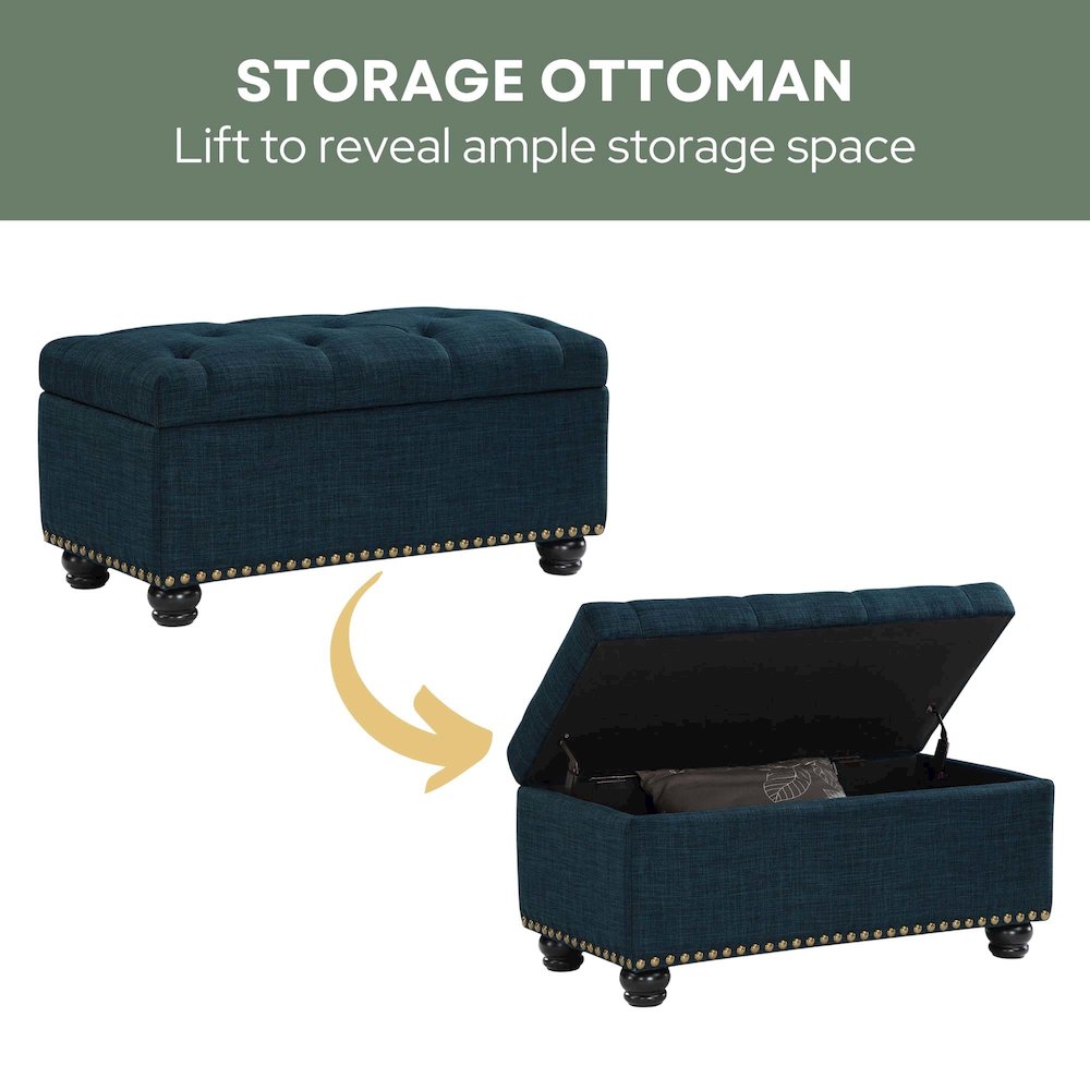 Designs4Comfort 7th Avenue Storage Ottoman Bench. Picture 6