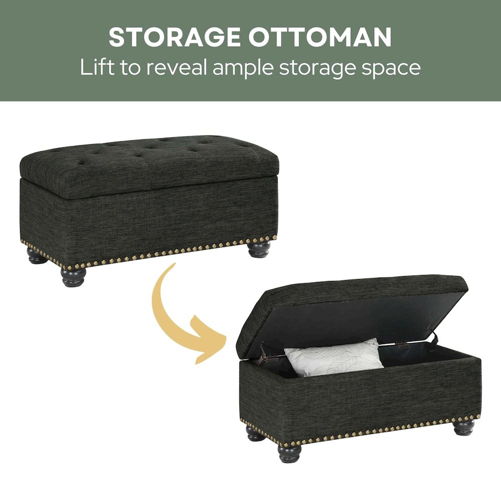 Designs4Comfort 7th Avenue Storage Ottoman Bench. Picture 6