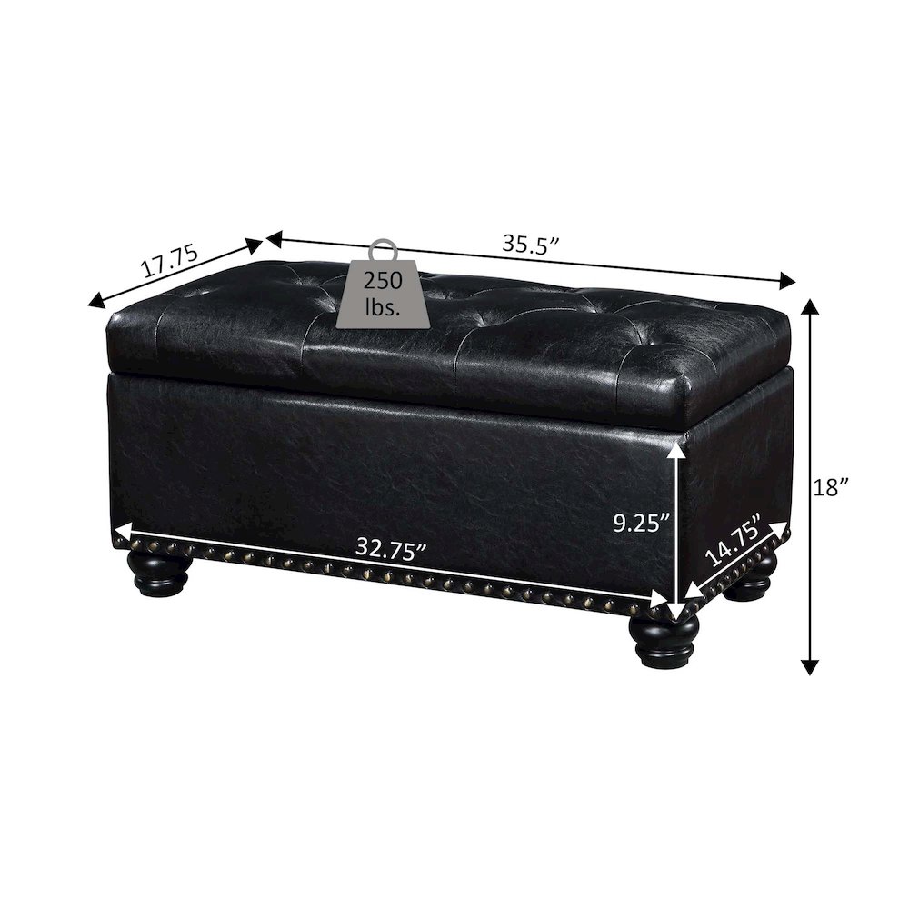 Designs4Comfort 7th Avenue Storage Ottoman Bench. Picture 7