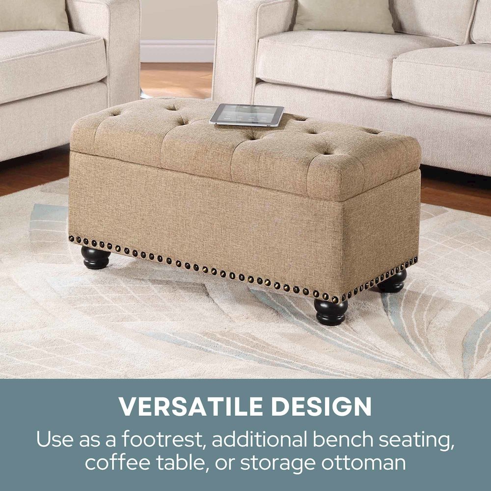 Designs4Comfort 7th Avenue Storage Ottoman Bench. Picture 5