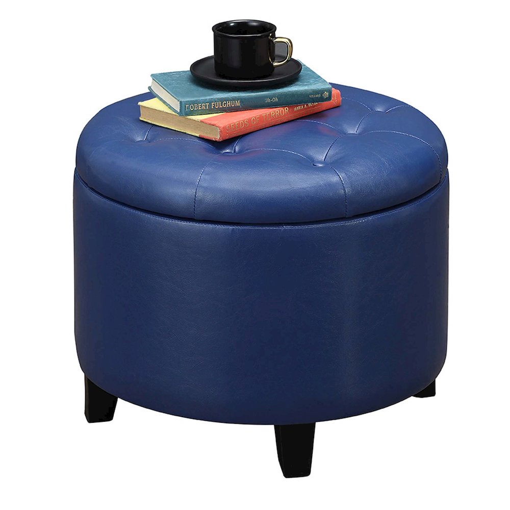Designs4Comfort Round Storage Ottoman. Picture 2