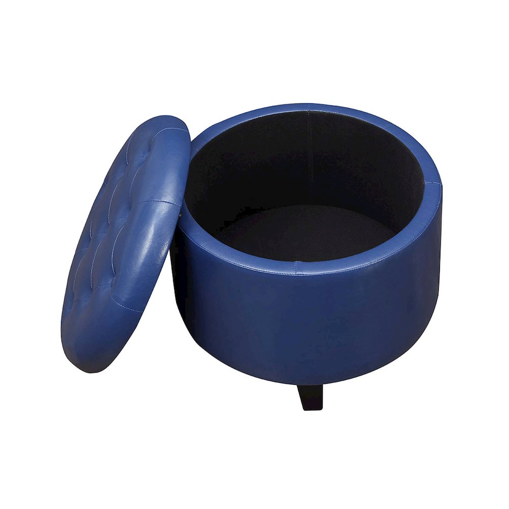 Designs4Comfort Round Storage Ottoman. Picture 4