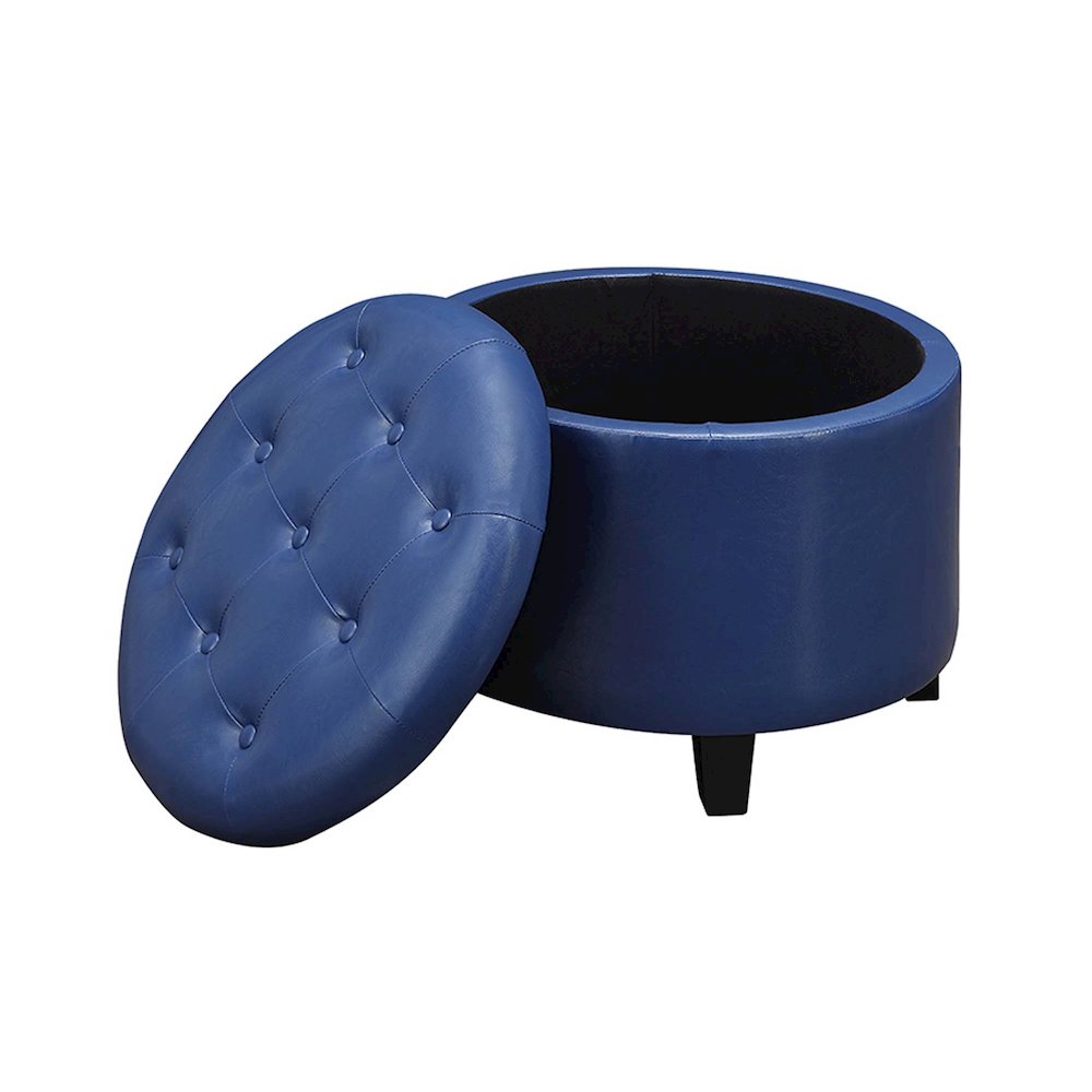 Designs4Comfort Round Storage Ottoman. Picture 5