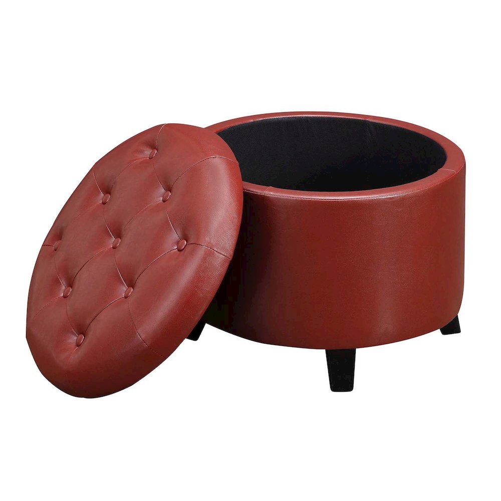 Designs4Comfort Round Storage Ottoman. Picture 5