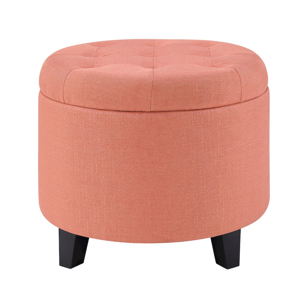 Designs4Comfort Round Storage Ottoman. Picture 1
