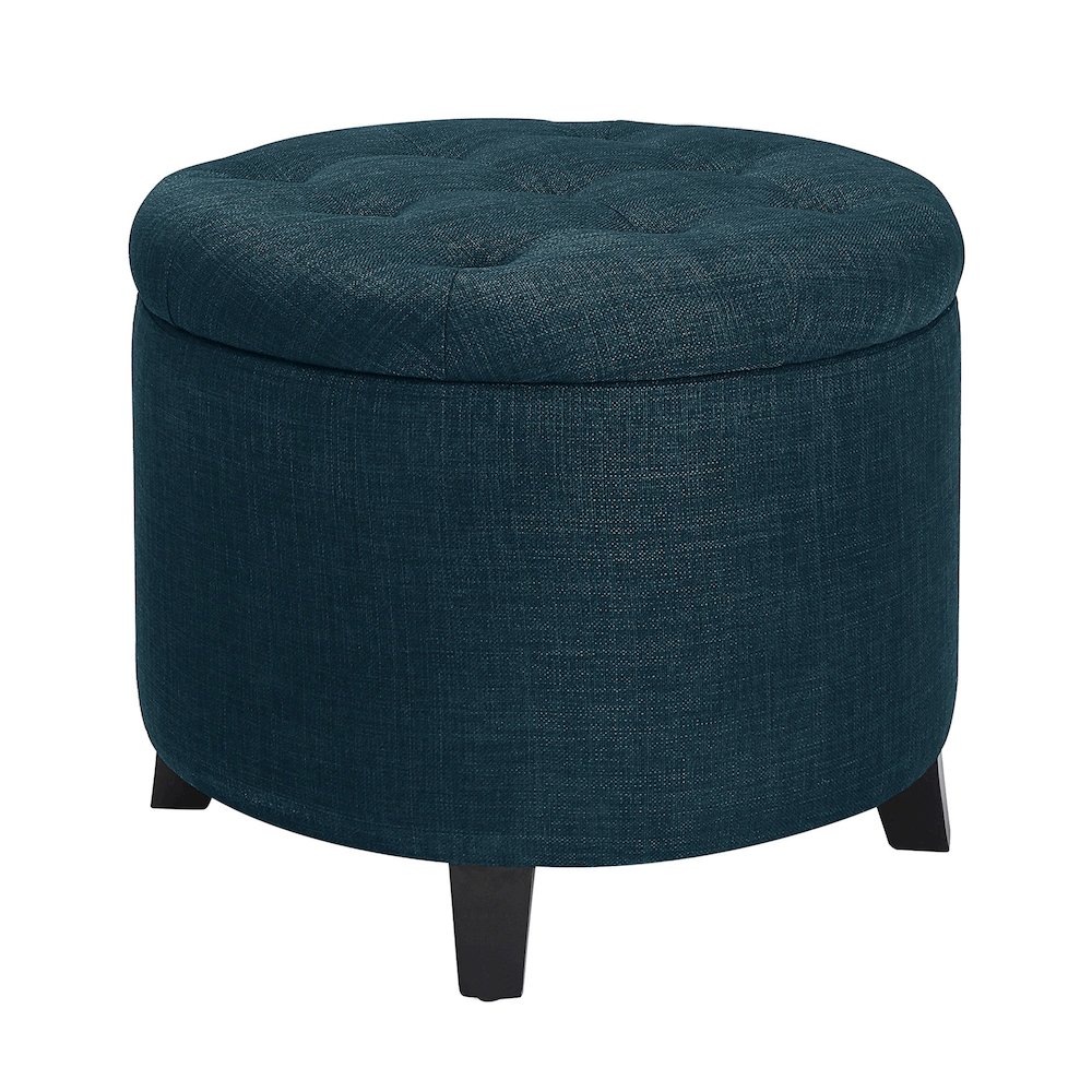 Designs4Comfort Round Storage Ottoman. Picture 1